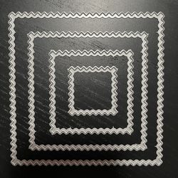Lawn Fawn Zig Zag Square Stackable Die set