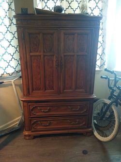 Vintage Wood wardrobe and dresser