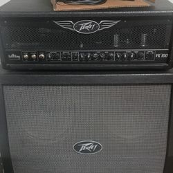 Peavey vk100 Halfstack Amp + Speaker, Cables/pedal