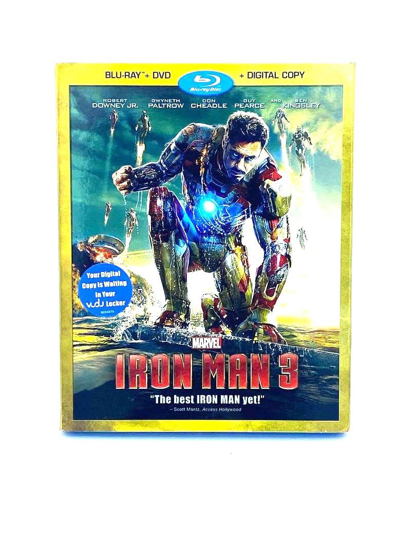 Iron Man 3 (Blu-ray/DVD, 2013, 2-Disc Set, Includes Digital Copy 3D)