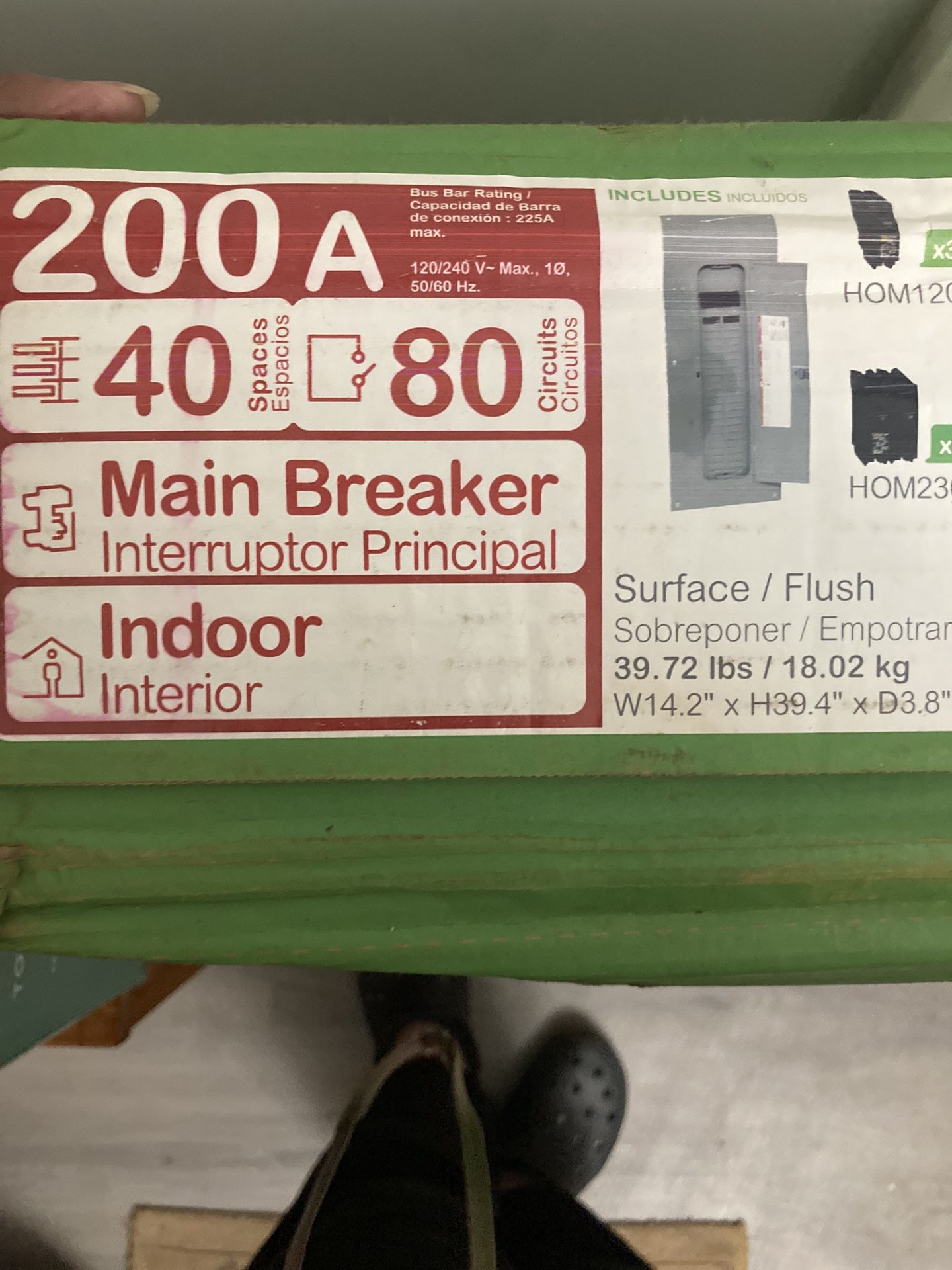 Homeline 200 Amp 40-space 80- Circuit Main Breaker 