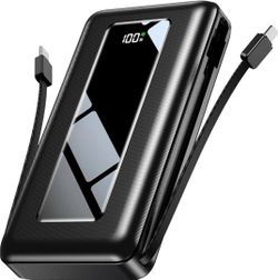 NEW 50,000mAh Fast-Charging 22.5w Power Bank with Android & IOS Cables $99.99 Retail