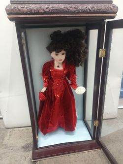 16 inch porcelain doll with case