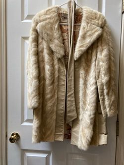 Mink and leather jacket