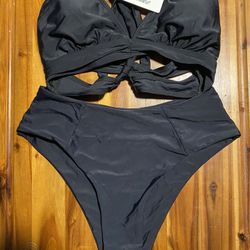 2 Piece Black Bikini 