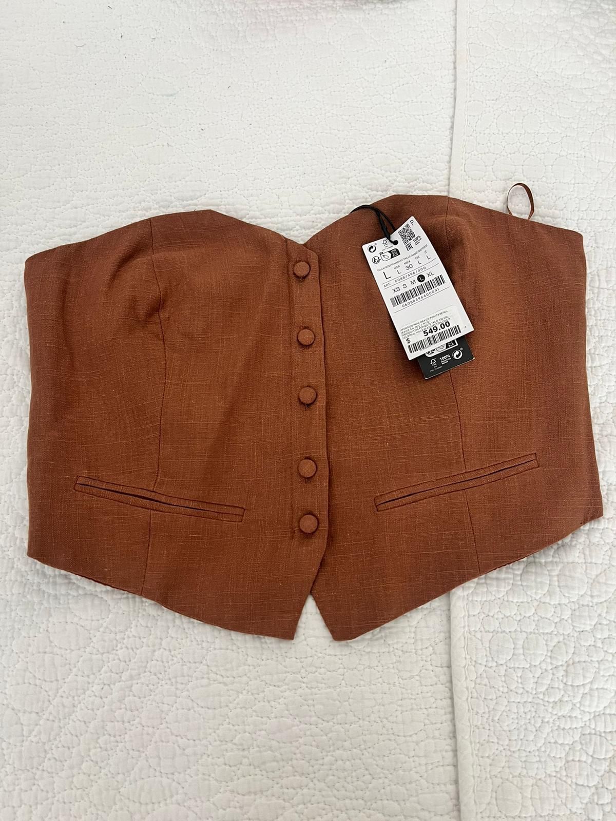 Brown Button Corset
