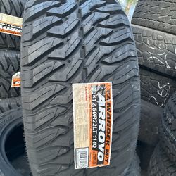 4 New 33x12.50/22 Arroyo Tires Installed And Balanced 
