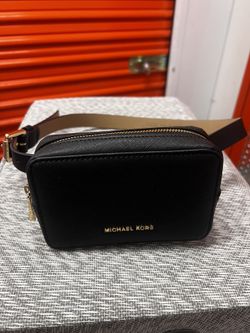 MICHAEL KORS BLACK LEATHER BELT BAG