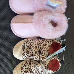 Bundle Of Two Size 10 Cat And Jack Kids Shoes Slippers And Sneakers