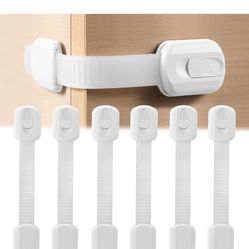 Brand New Safety Strap Locks for Fridge,Cabinets,Drawers,Dishwasher & More,Toilet- Adjustable Strap,No Drilling Required,Easy Installation