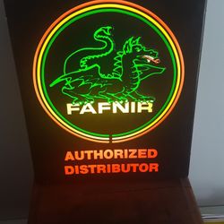 Fafner Bearings New Britain Shop Sign Mint Condition On The Back Date Says 1985 lights up .