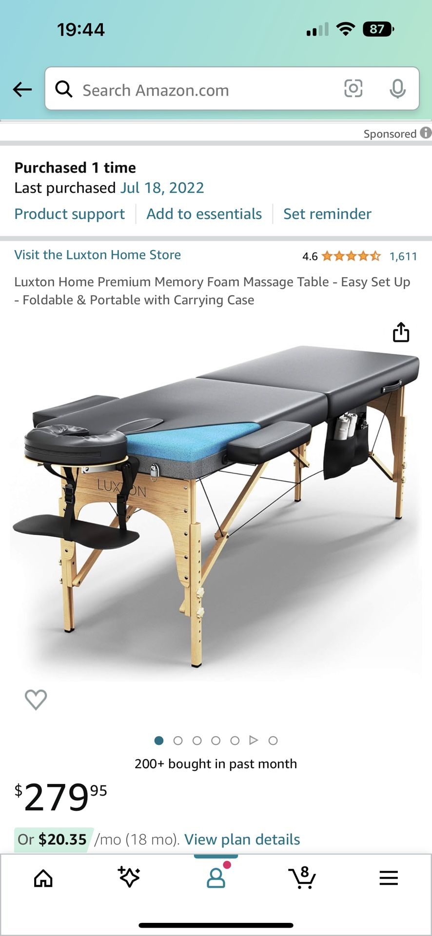 Premium Memory Foam Massage Table - Easy Set Up - Foldable & Portable with Carrying Case