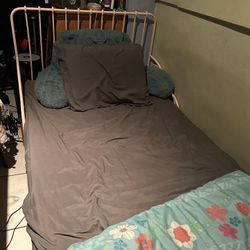 Pink Twin Ikea Bed (extendable)