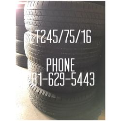Used Tire For Sale LT245/75/16 $45 each installed