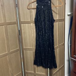 Black Sequins Cocktail Dress