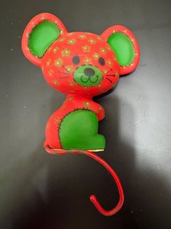 Vintage Mouse Christmas Stocking Holders - Set of 4