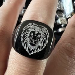 Head Lion Ring Tungsten 