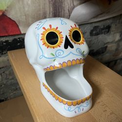 HALLOWEEN SKULL CANDY DISH DECOR DIA DE LOS MUERTOS