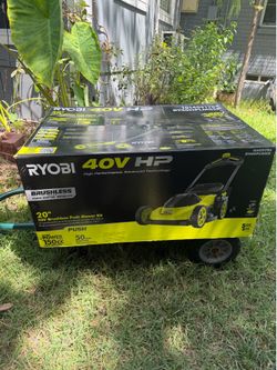 Ryobi 40V HP Brushless 20 in. Cordless Battery Walk Behind Push Lawn Mower with 6.0 Ah Battery and Charger