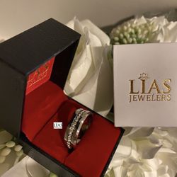 New 18k White Gold Men Wedding Ring 