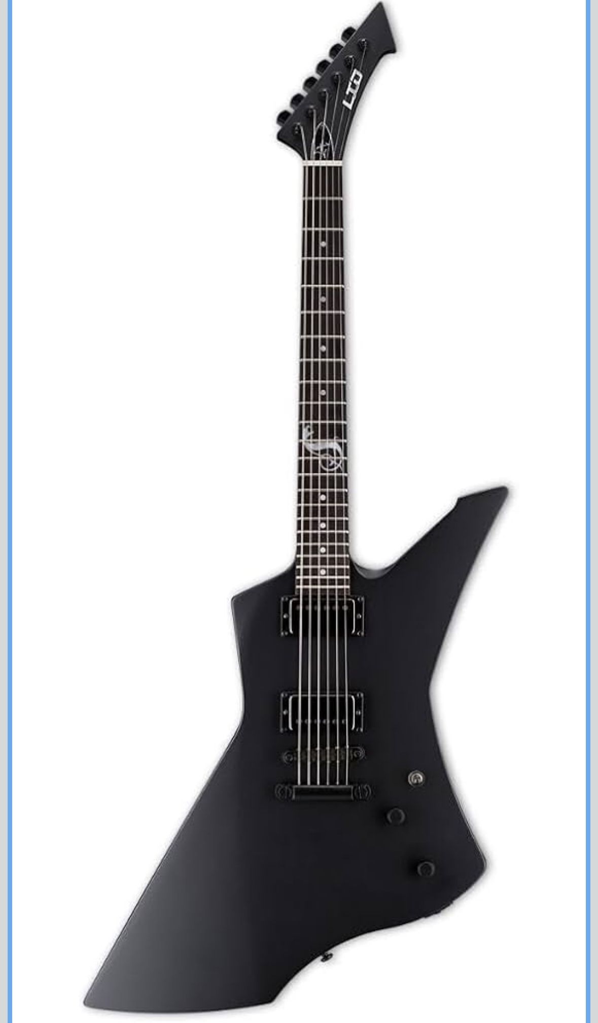 ESP LTD Snakebyte Signature Series James Hetfield Electric Guitar with Case, Black Satin