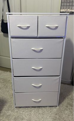 Fabric dresser, metal frame