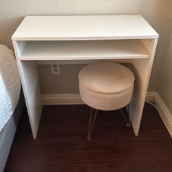 White Desk With Chair