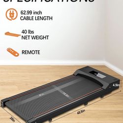 Underdesk Treadmill For Home Office With Remote