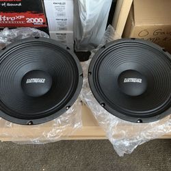 Brand New Pair 12” Earthquake Pro Audio woofers speakers
