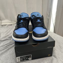 Jordan 1 Lows Black University Blue