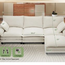 Modular cloud couch style sectional