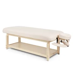 Leather massage bed solid wood