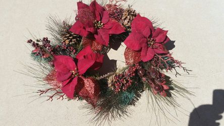 Christmas wreath and lights