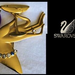 Swarovski Rare Vintage Art Deco Brooch & Dust Bag