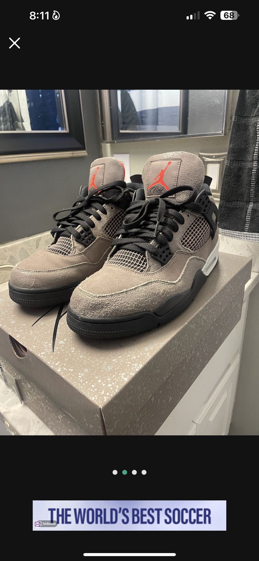 Jordan 4 Taupe Haze Size 12