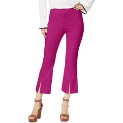 I-N-C Womens Split hem Casual Cropped Pants, Pink,  size 8