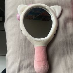 Hello kitty plushie and mirror 
