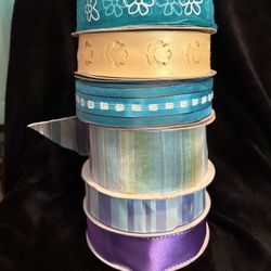 7 Extra Large Rolls Ribbon; $4/ea. Or $22/all