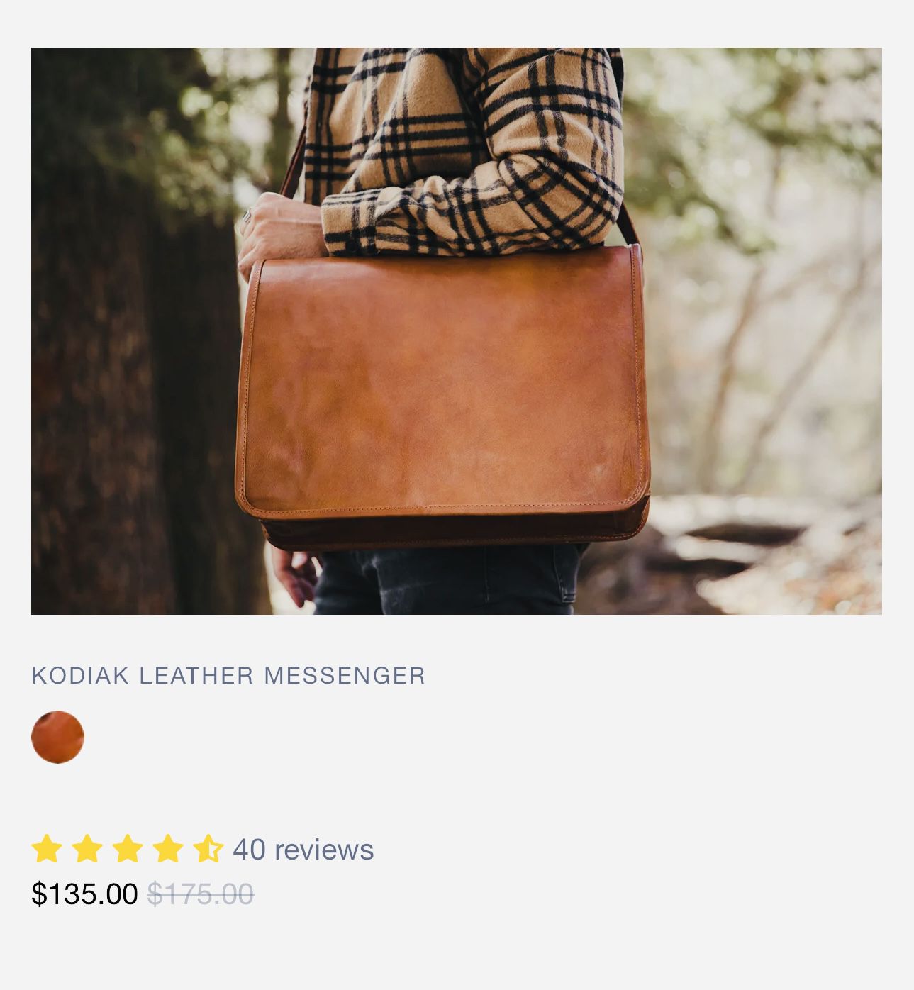 Kodiak Leather Messenger Bag 