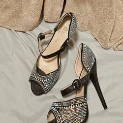 Black Rhinestone Stilettos