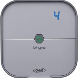 Orbit 57915 B-hyve 4-Zone Smart Sprinkler Controller, Gray