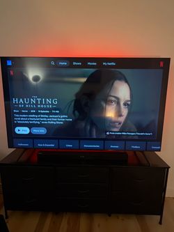 70” Samsung 4K TV + Samsung soundbar/sub + TV Stand with drawers