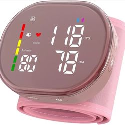 New Wrist Blood Pressure Monitor Rechargeable BP Machine with 5.3"~7.7" Cuff