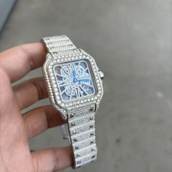 Cartier Skelton Diamond Watch 
