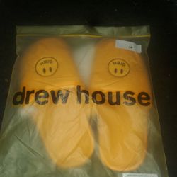 New Drew House Mascot Slippers - Golden Yellow (Size L/XL)