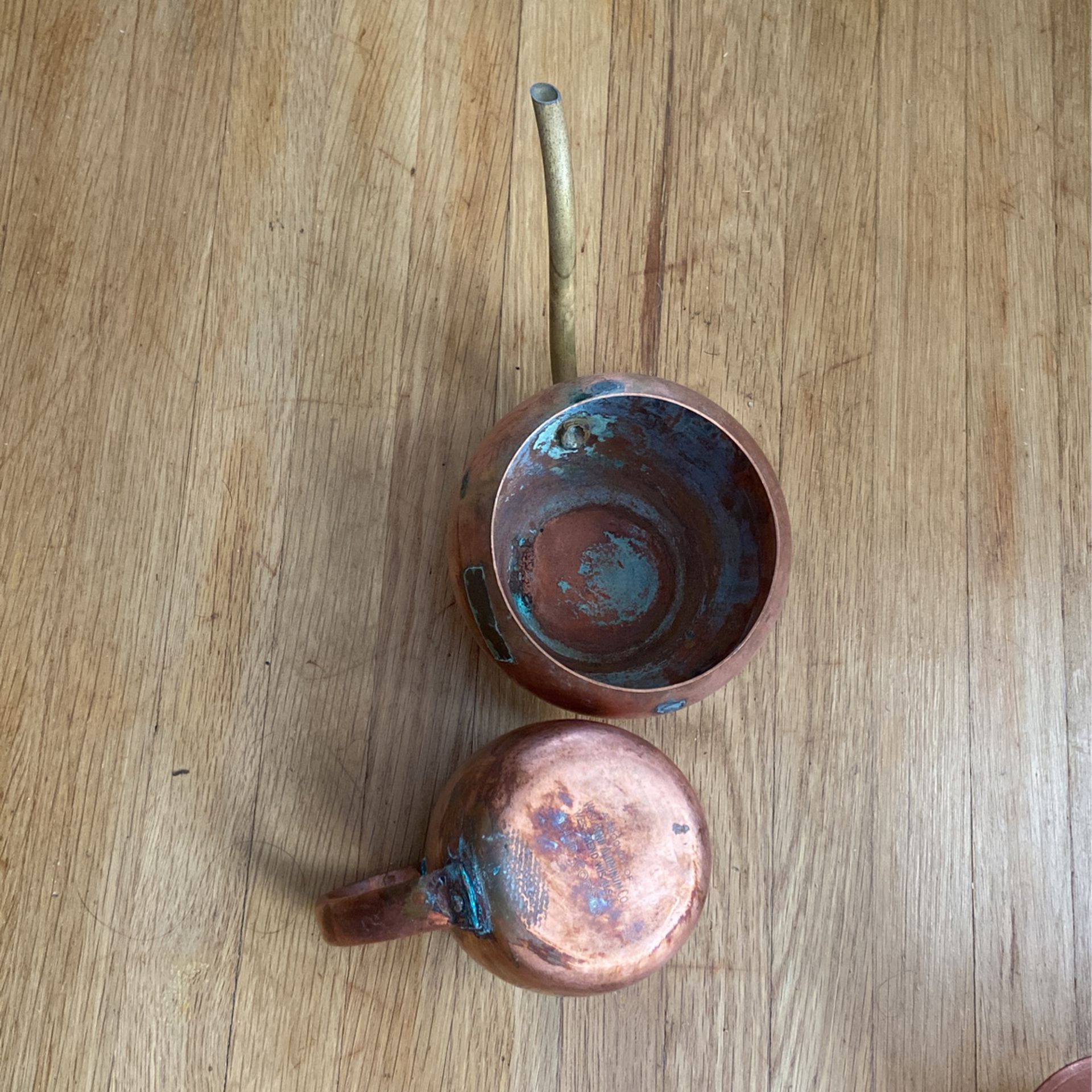 Vintage West Bend Copper Cup & A Pot Without A Handle