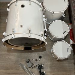 Crush Drum Kit – White Lacquer – Complete Shell Pack