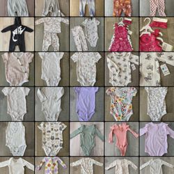 Baby Girl Size 6-12 Month Clothing Bundle (55pc)  