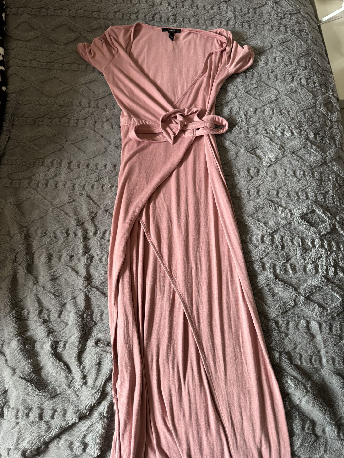 Pink Forever 21 Bodycon Long Summer Dress 