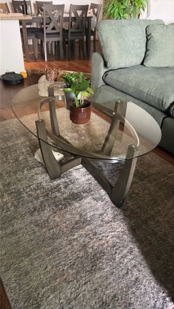Glass living room table